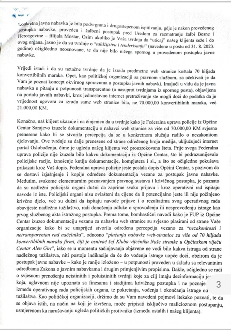 Girt: Lov na vještice u Centru i neistine iznesene na moj račun - slika 3
